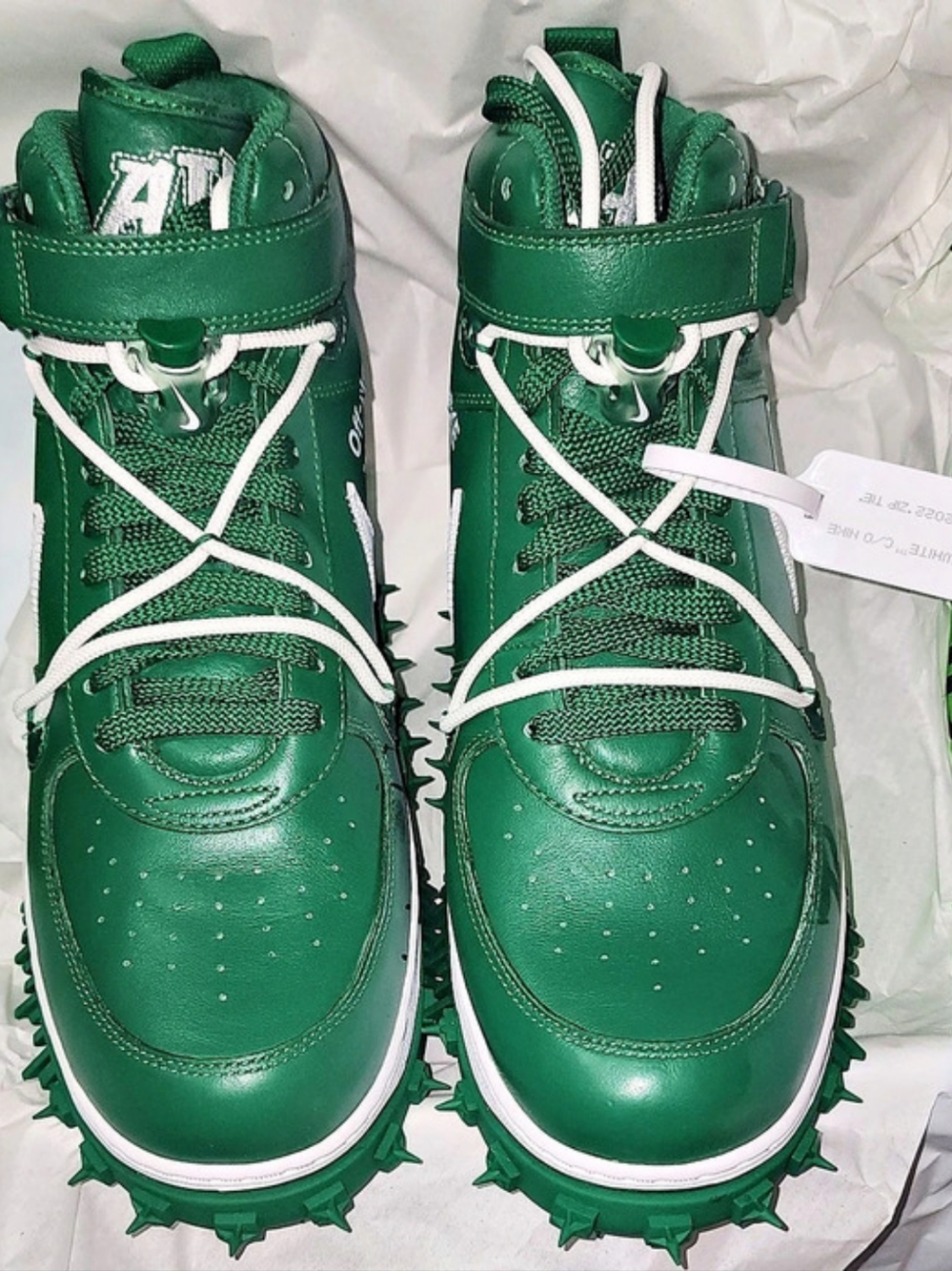 Nike Air Force 1 X Off- White Pine GREEN US 14